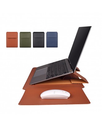 Multifunction Stand Leather Laptop Sleeve