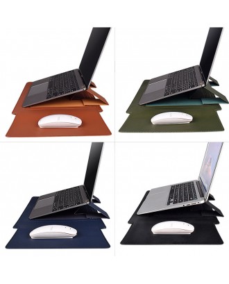 Multifunction Stand Leather Laptop Sleeve