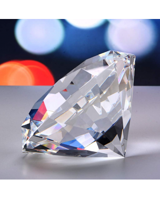 Diamond Shaped Crystal Paperweight