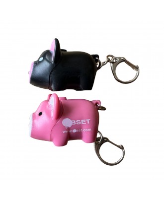 Light Up Pig Keychain