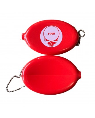 Oval Shaped Coin Purse Keychain
