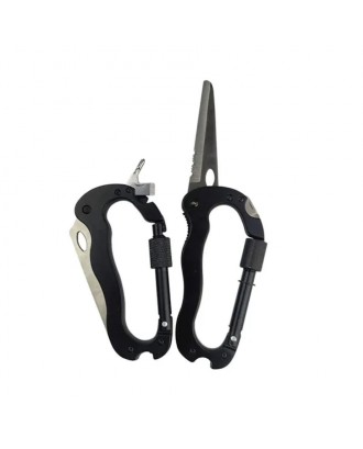 Multitool Carabiner with Folding Knife