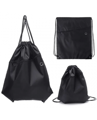 Zipper Drawstring Backpack