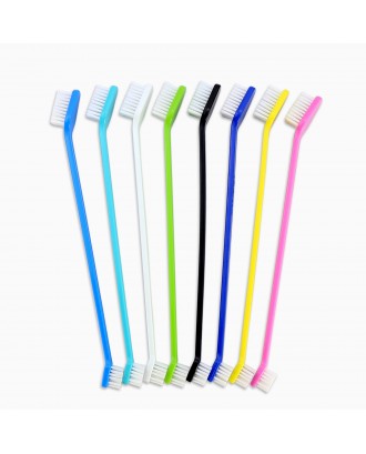 Pet toothbrush, long-handled double-headed dog and cat oral