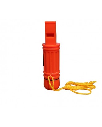 5-in-1 Compass Flint Lanyard Survival Whistle