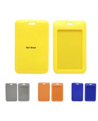Abs Plastic Slide Cover Badge Cardholder