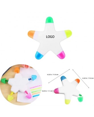 Five-Color Star Highlighter Marker Pen