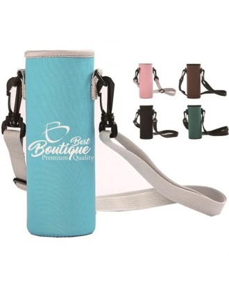 Portable Insulated Hiking Water Bottle Sling Carrier Bag