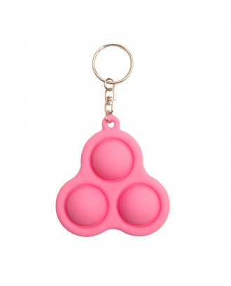 3 Holes Fidget Simple Dimple Toy Keychain
