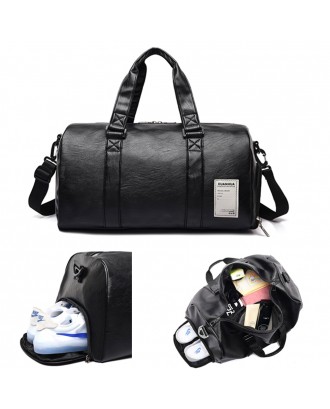 Leather Travel Duffel Bag