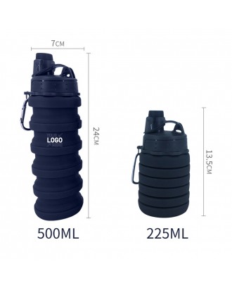 17 OZ Collapsible Travel Water Bottle