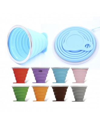 9 OZ Silicone Foldable Coffee Cup with Lid