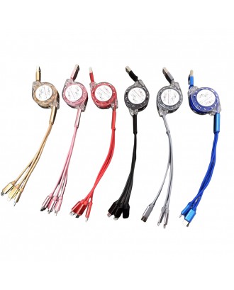 3 In 1 Retractable Multi Charging Cable