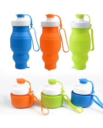 17 OZ Collapsible Silicone Water Bottle