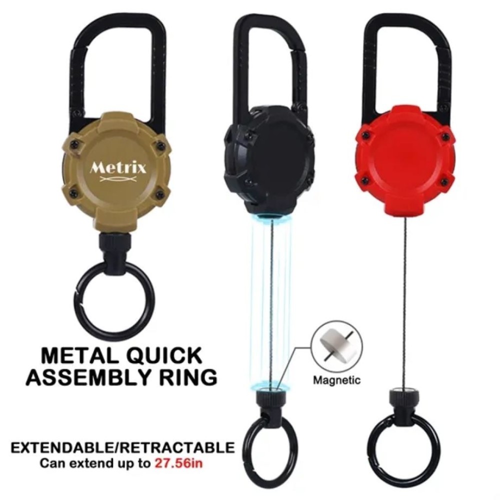 Retractable Magnetic Carabiner Keychain Clip