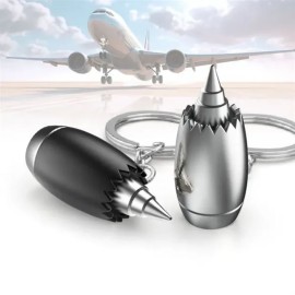 Metal Aeroplane Engines Shaped Key Chain