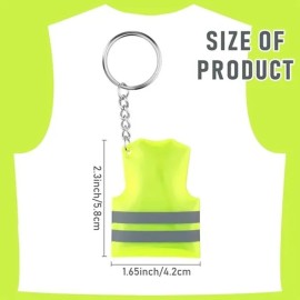 Reflective Safety Vest Keychain