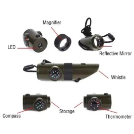 7-In-1 Emergency Survival Function Whistle