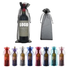 Drawstring Organza Wine Bottle Gift Bag