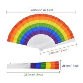 Rainbow Folding Fan