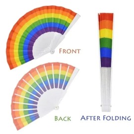Rainbow Folding Fan