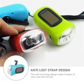 Hand Crank Solar Flashlight 3LED Rechargeable Battery