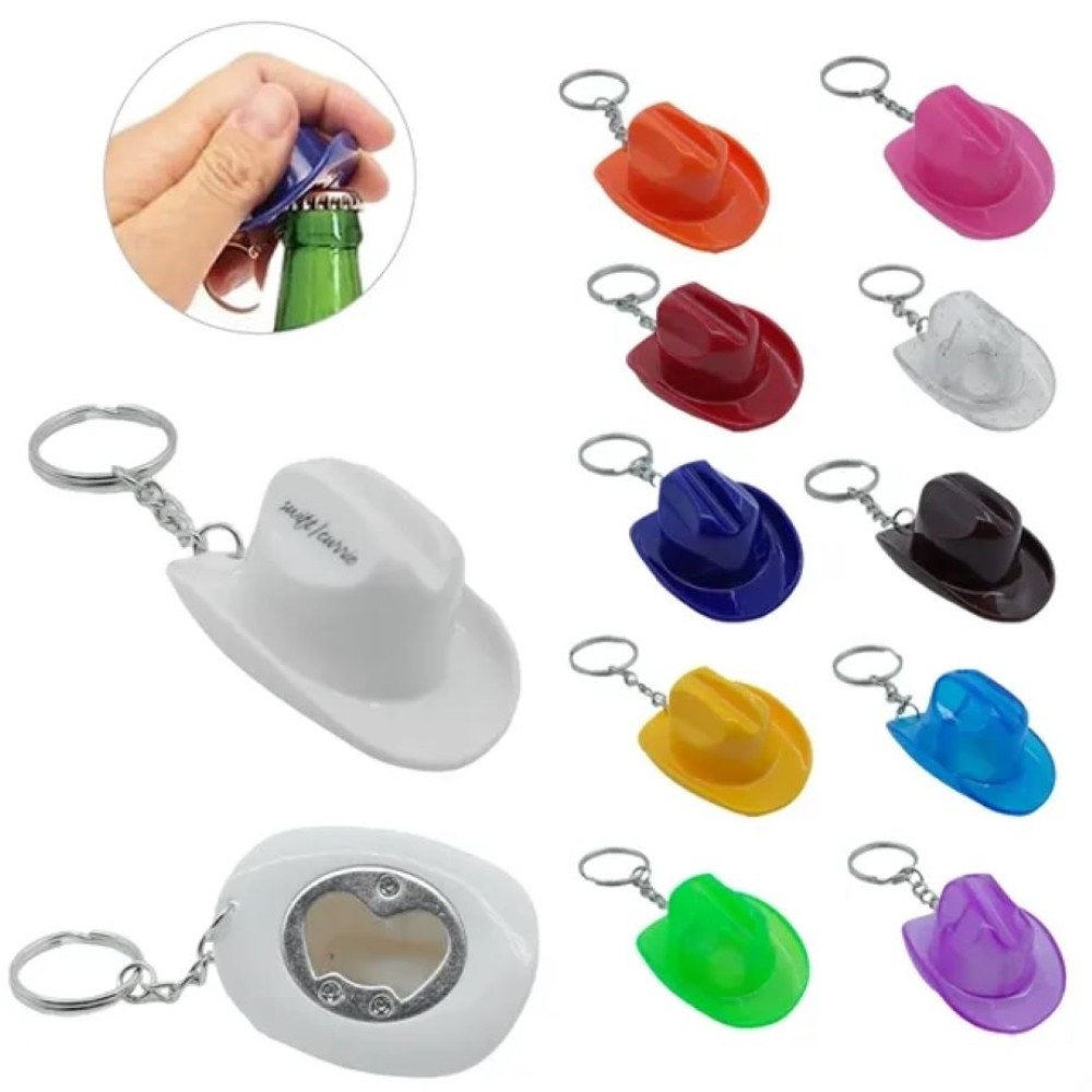 Cowboy Hat Bottle Opener Keychain