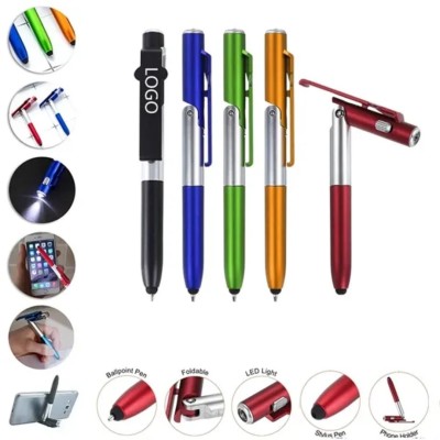 Multifunction Touch Screen Ballpoint Pens with LED Light