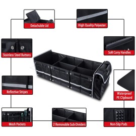 Luxury Collapsible Trunk Storage Organizer with Cooler