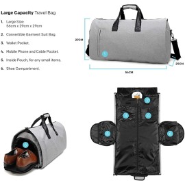 55L Hanging Suitcase Suit Business Duffle Bag