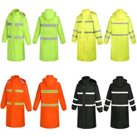 Safety Long Reflective Rain Coat