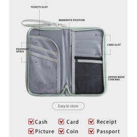 Multi-functional Wallet RFID Passport Holder