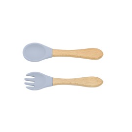 Baby Feeding Silicone Fork & Spoon Set