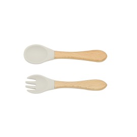Baby Feeding Silicone Fork & Spoon Set