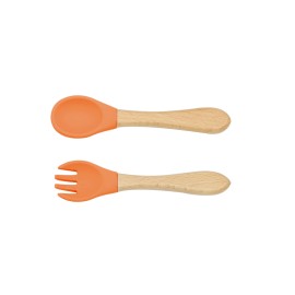 Baby Feeding Silicone Fork & Spoon Set