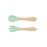 Baby Feeding Silicone Fork & Spoon Set