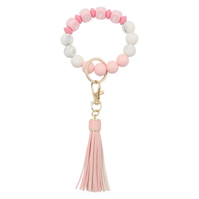 Silicone Beaded Bracelet Key Chain