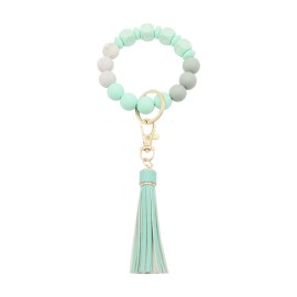 Silicone Beaded Bracelet Key Chain