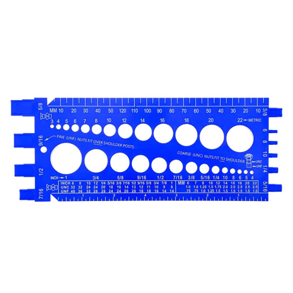 Nut Bolt Thread Screw Size Gauge