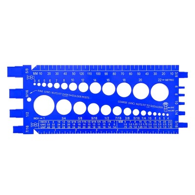 Nut Bolt Thread Screw Size Gauge