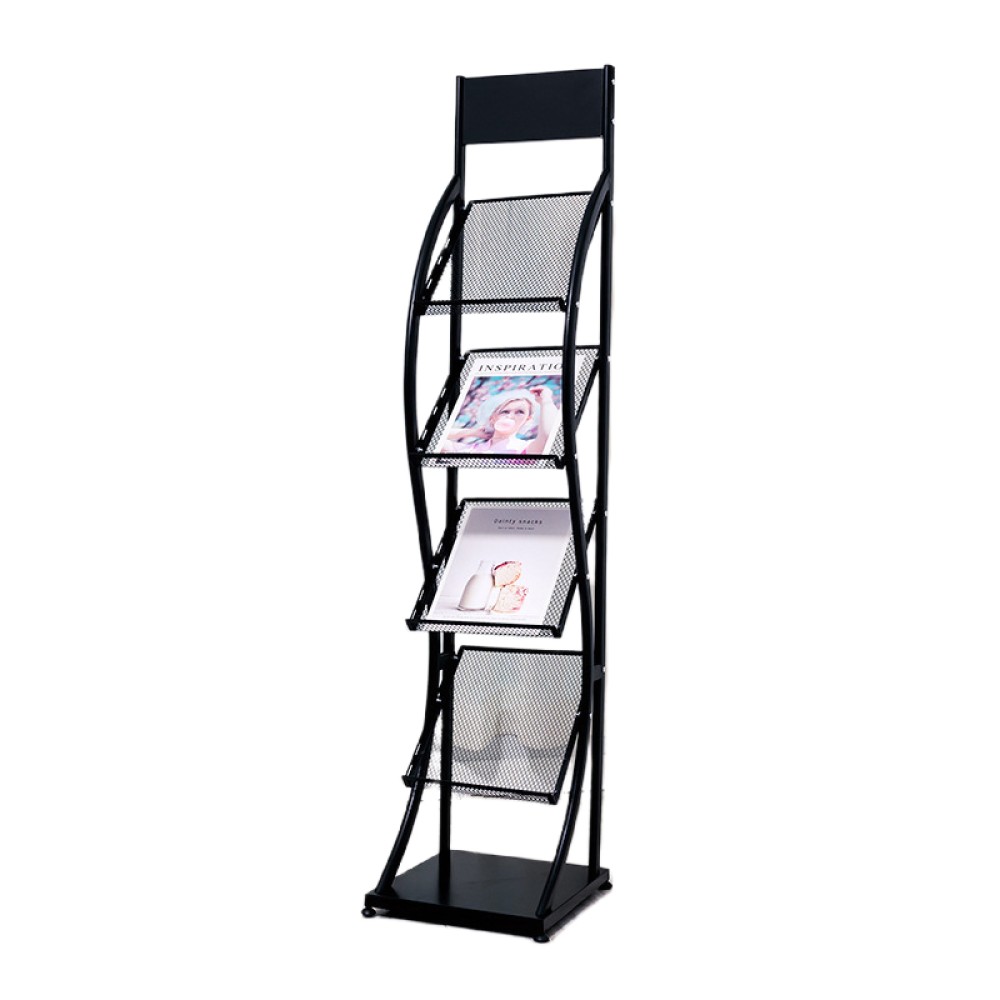 4-layer Floor Metal Magazine Rack