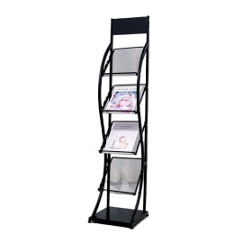 4-layer Floor Metal Magazine Rack