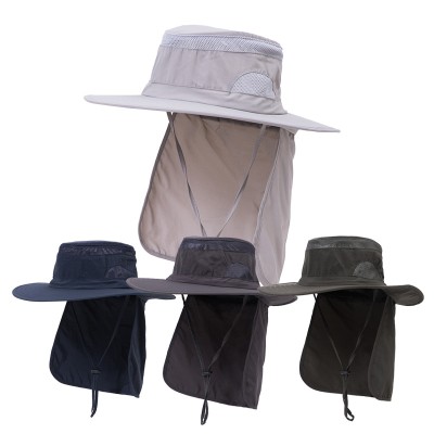 Sun Bucket Hat / UV Protection Boonie Cap with Neck Flap