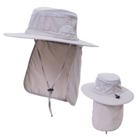 Sun Bucket Hat / UV Protection Boonie Cap with Neck Flap