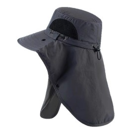 Sun Bucket Hat / UV Protection Boonie Cap with Neck Flap and Face Shield
