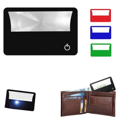 Credit Card Shaped Magnifier With LED Flashlight