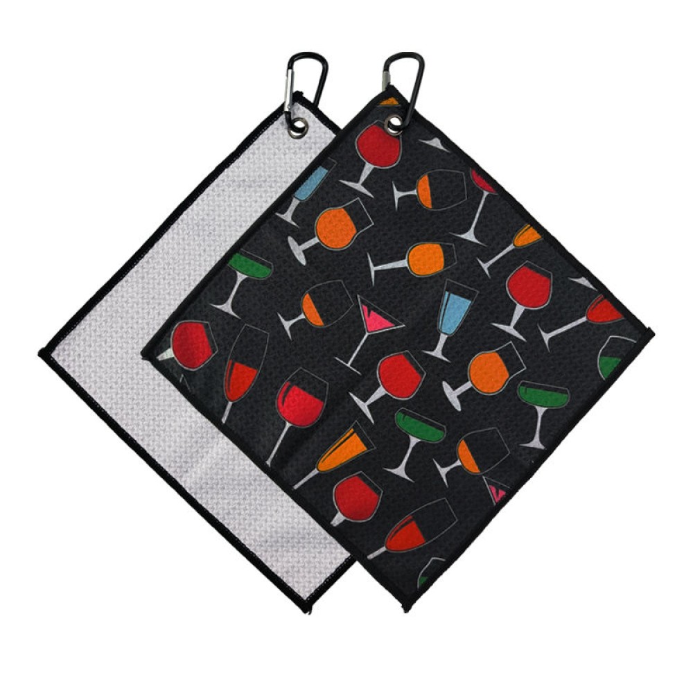 Square Golf Towel with Carabiner