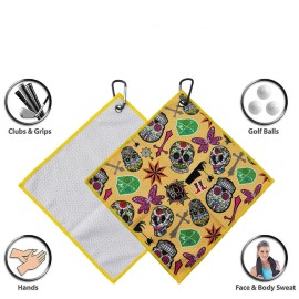 Square Golf Towel with Carabiner