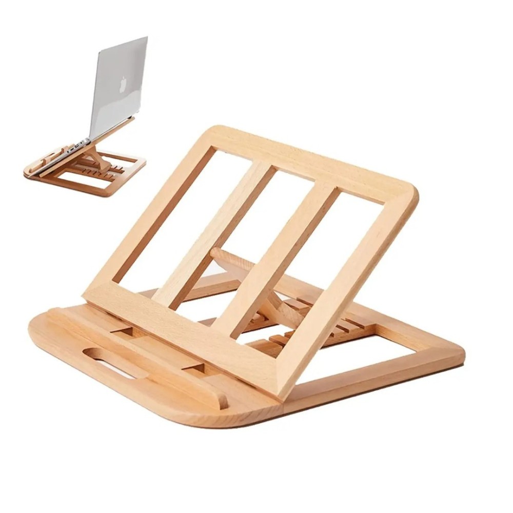 Adjustable Wooden Laptop Stand