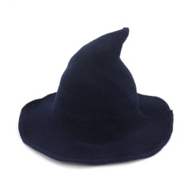 Knitted Wool Hat With Large Brim
